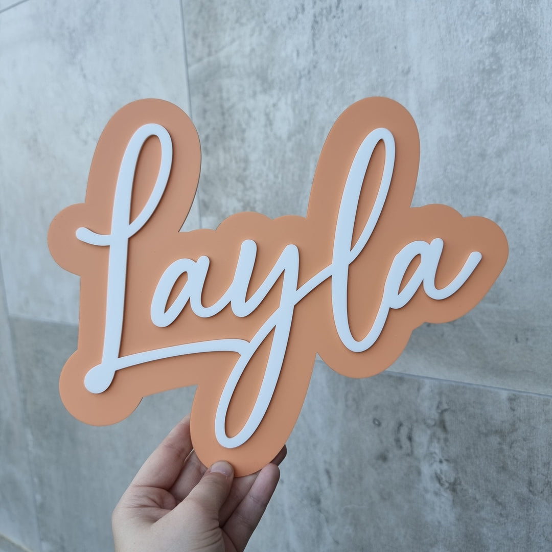 Double Layered Acrylic Name Plaque