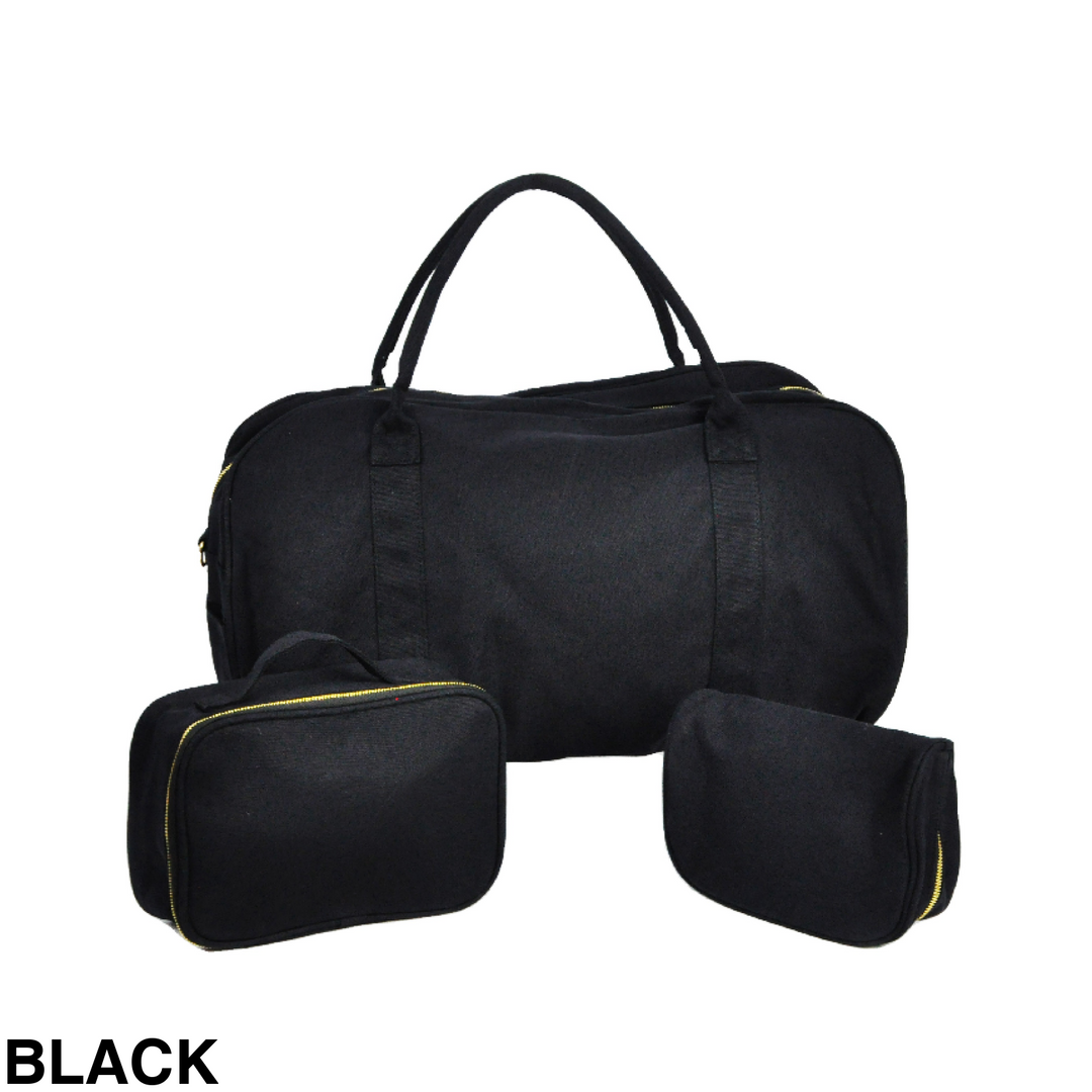 Duffle Bag and Travel Gift Set Black