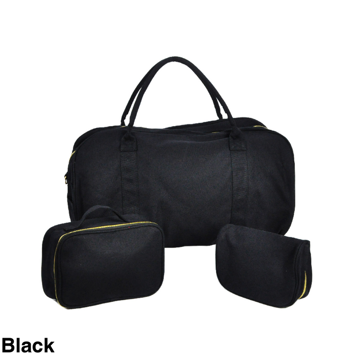 Duffle Bag and Travel Gift Set Black
