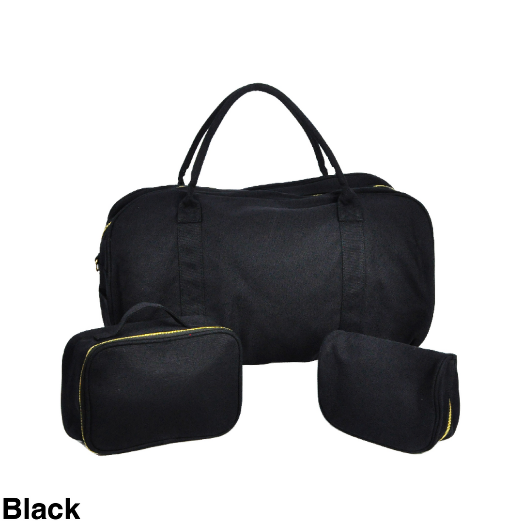 Duffle Bag and Travel Gift Set Black