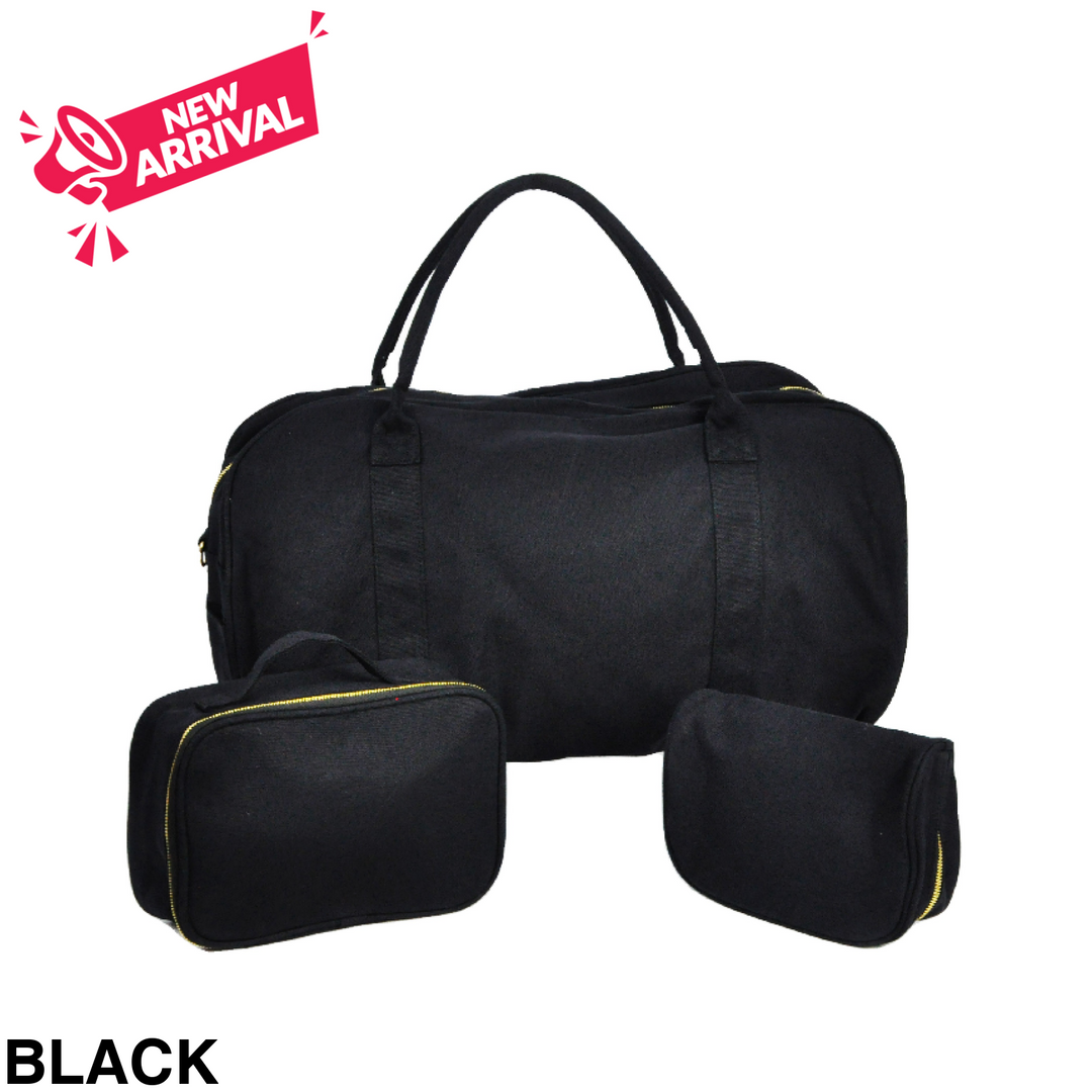 Duffle Bag and Travel Gift Set Black
