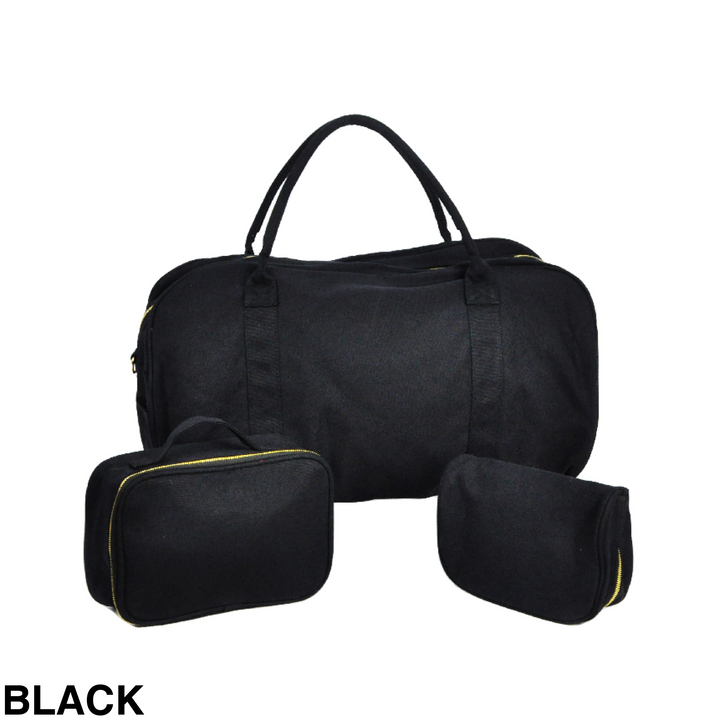 Duffle Bag and Travel Gift Set Black