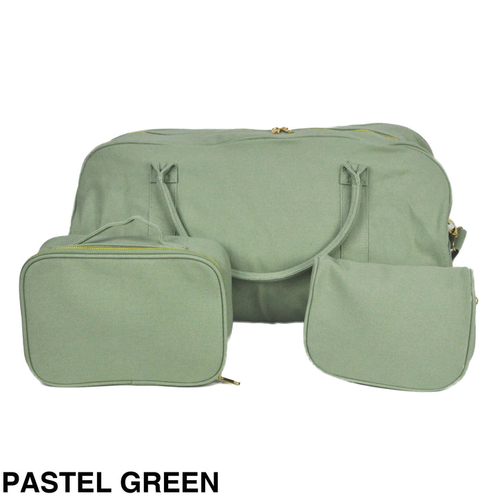 Duffle Bag and Travel Gift Set Pastel Green