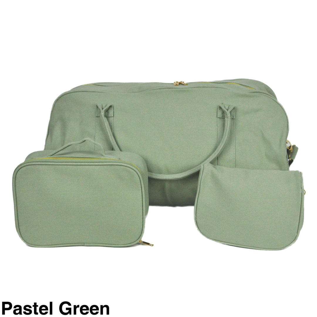 Duffle Bag and Travel Gift Set Pastel Green
