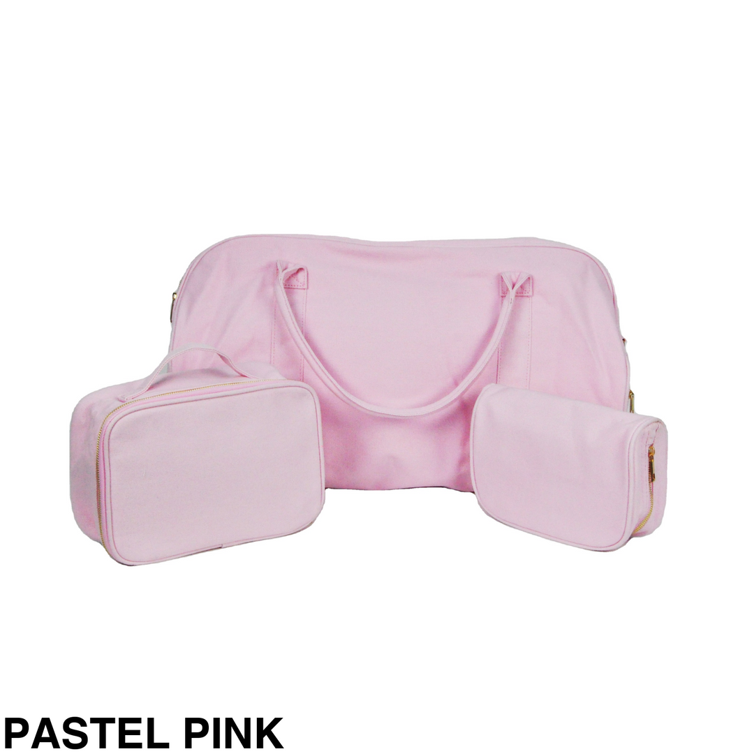 Duffle Bag and Travel Gift Set Pastel Pink