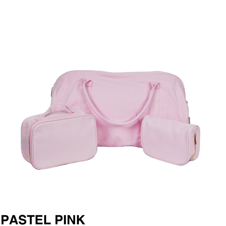 Duffle Bag and Travel Gift Set Pastel Pink