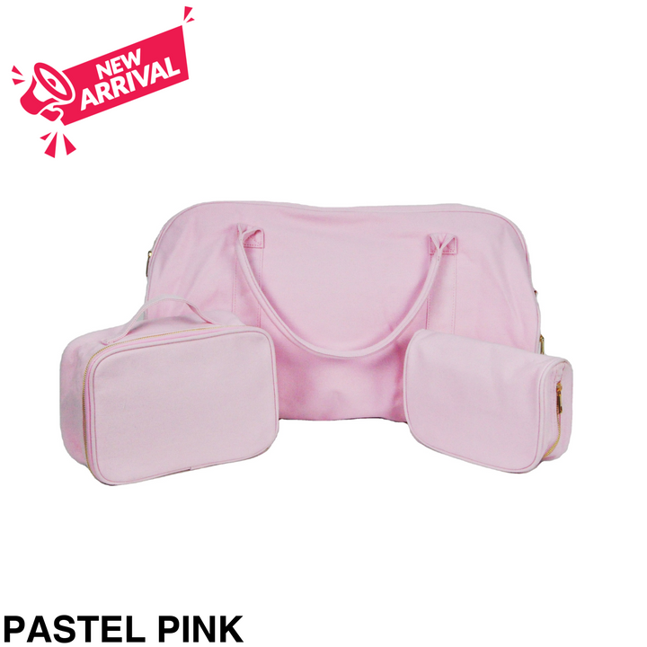 Duffle Bag and Travel Gift Set Pastel Pink