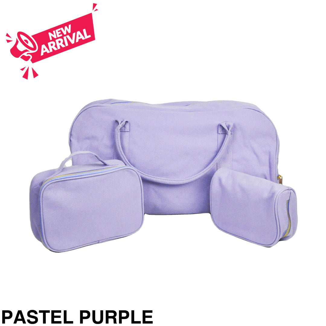 Duffle Bag and Travel Gift Set Pastel Purple