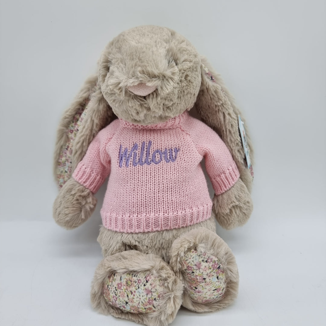Embroidered Jumper For Jellycat Medium Bashful