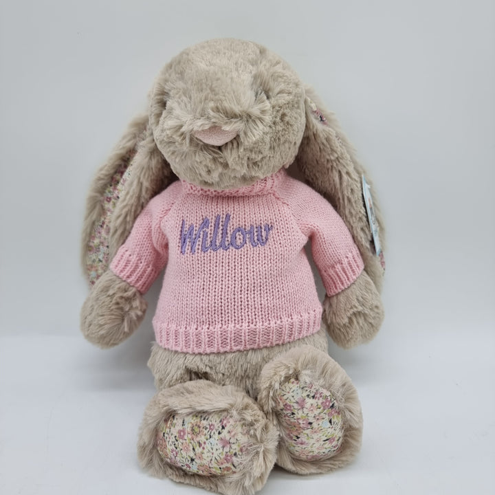 Embroidered Jumper For Jellycat Medium Bashful
