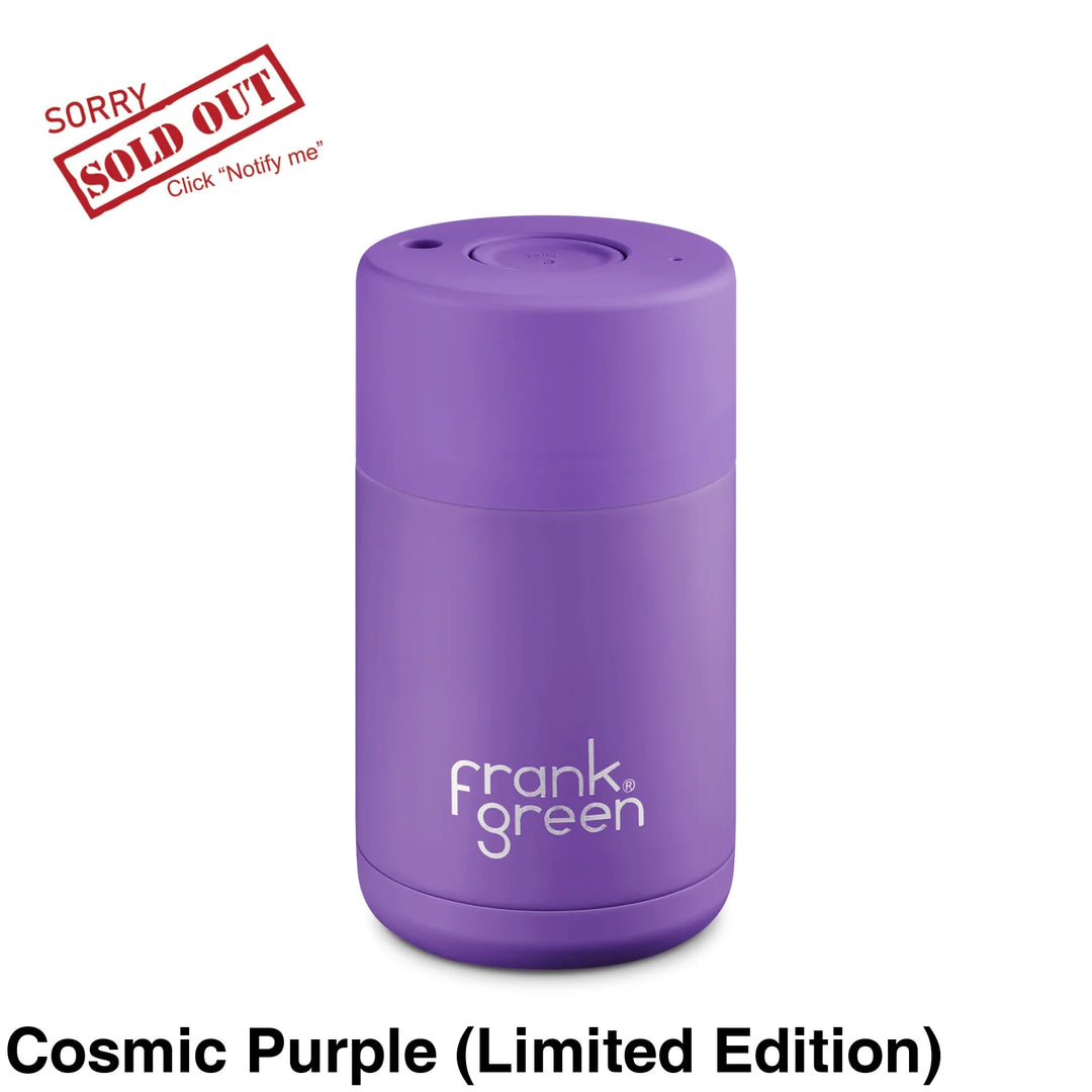 Frank Green 10Oz (295Ml) Stainless Steel Ceramic Reusable Cup Cosmic Purple (Limited Edition)