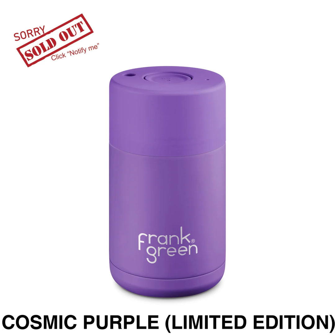 Frank Green 10Oz (295Ml) Stainless Steel Ceramic Reusable Cup Cosmic Purple (Limited Edition)