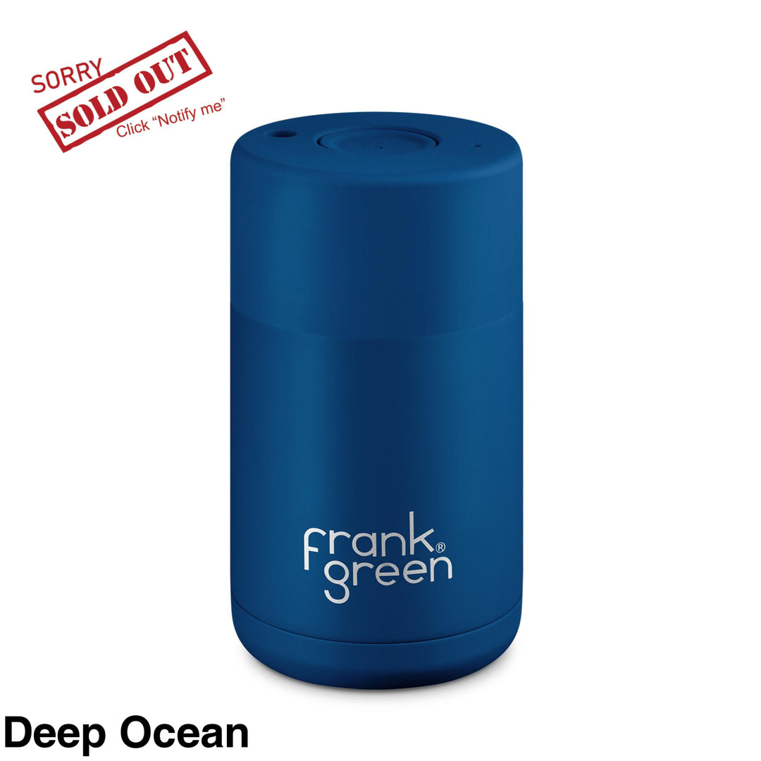 Frank Green 10Oz Stainless Steel Ceramic Reusuable Cup Deep Ocean