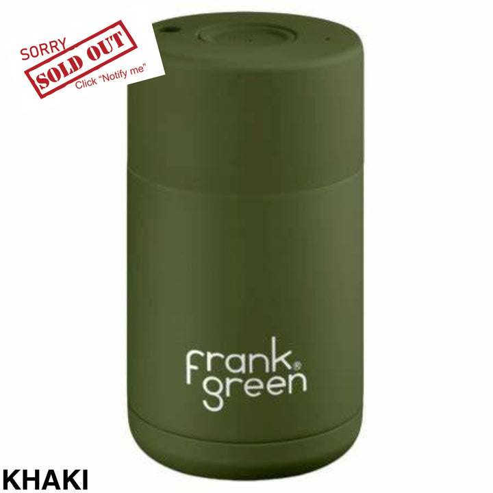 Frank Green 10Oz Stainless Steel Ceramic Reusuable Cup Khaki