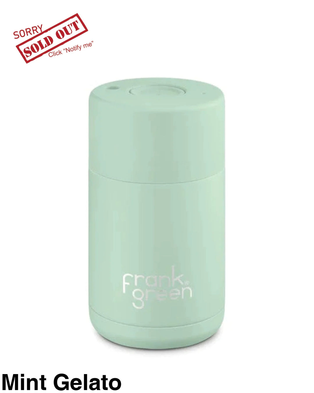 Frank Green 10Oz Stainless Steel Ceramic Reusuable Cup Mint Gelato