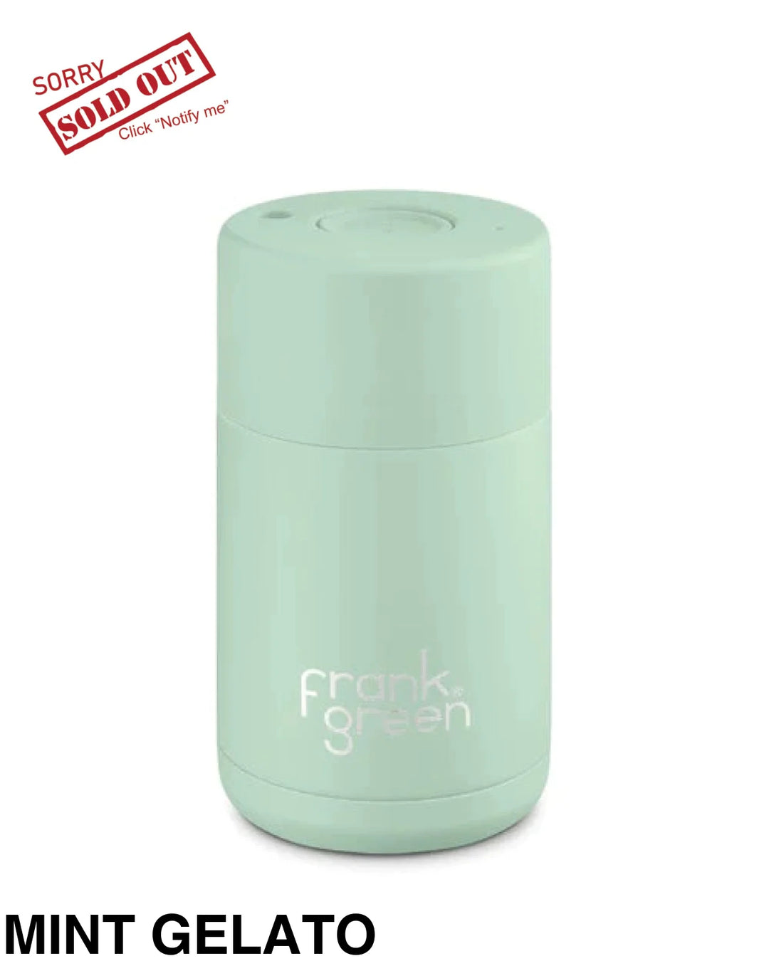 Frank Green 10Oz Stainless Steel Ceramic Reusuable Cup Mint Gelato
