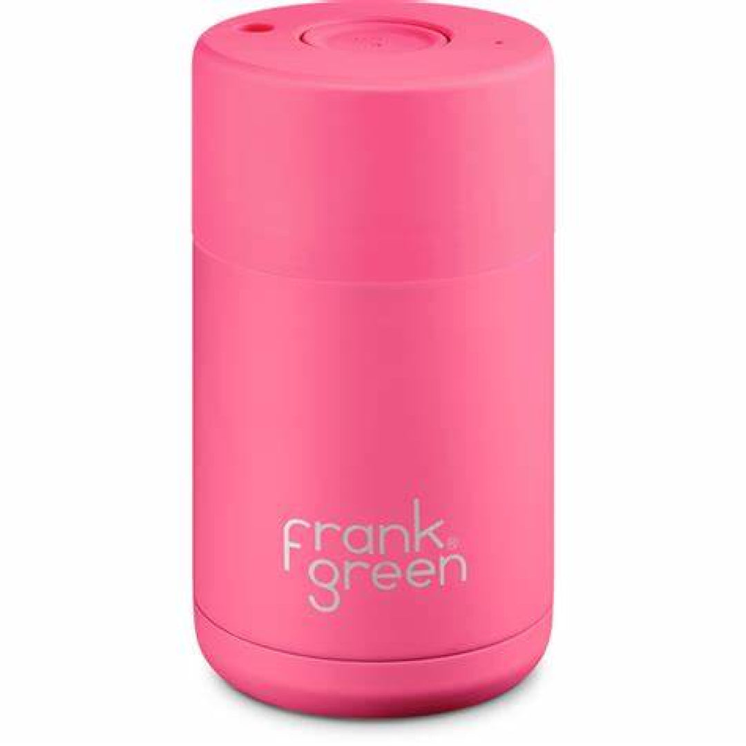 Frank Green 10Oz Stainless Steel Ceramic Reusuable Cup Neon Pink