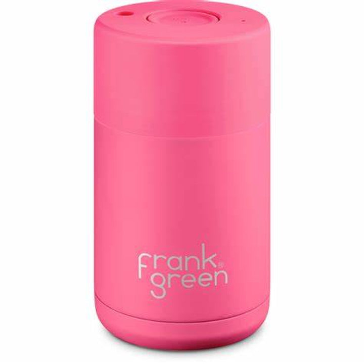 Frank Green 10Oz Stainless Steel Ceramic Reusuable Cup Neon Pink