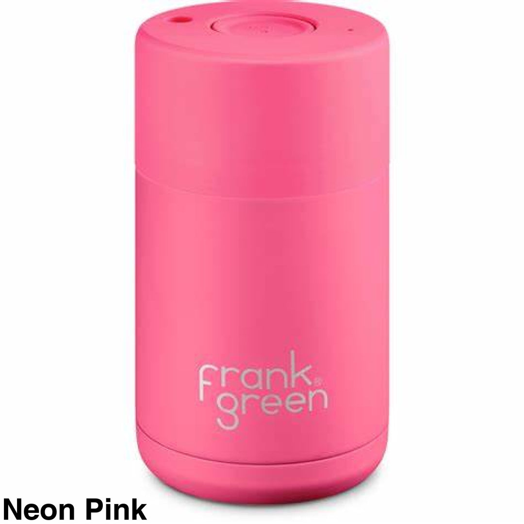 Frank Green 10Oz Stainless Steel Ceramic Reusuable Cup Neon Pink