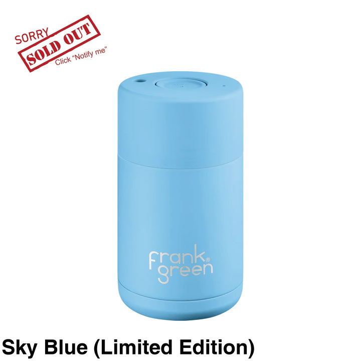 Frank Green 10Oz (295Ml) Stainless Steel Ceramic Reusable Cup Sky Blue (Limited Edition) *Preorder