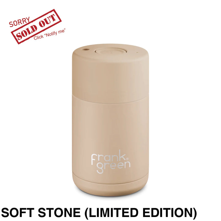 Frank Green 10Oz (295Ml) Stainless Steel Ceramic Reusable Cup Soft Stone (Limited Edition) *Preorder