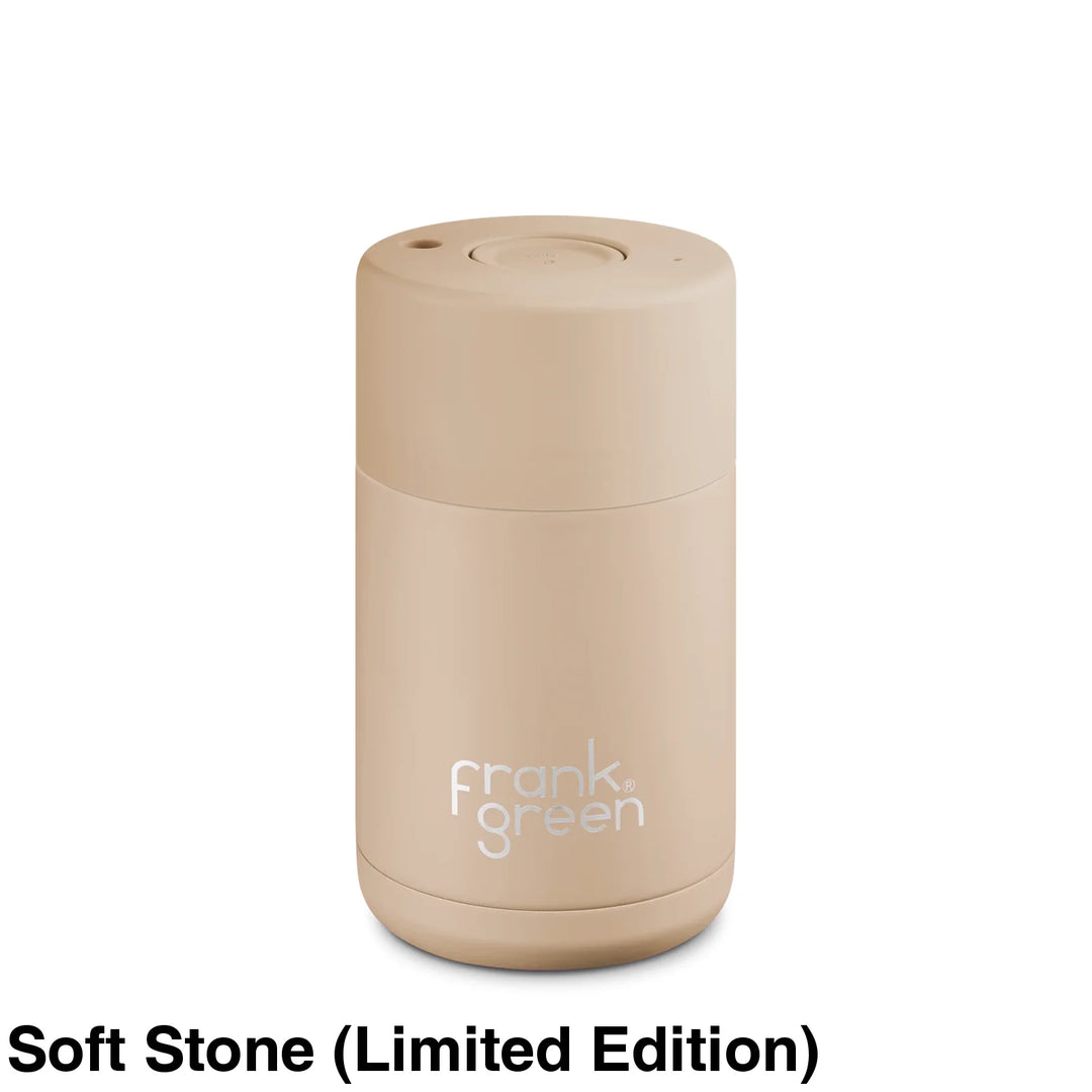 Frank Green 10Oz (295Ml) Stainless Steel Ceramic Reusable Cup Soft Stone (Limited Edition) *Preorder