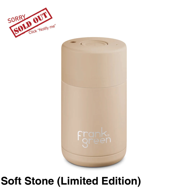 Frank Green 10Oz (295Ml) Stainless Steel Ceramic Reusable Cup Soft Stone (Limited Edition) *Preorder