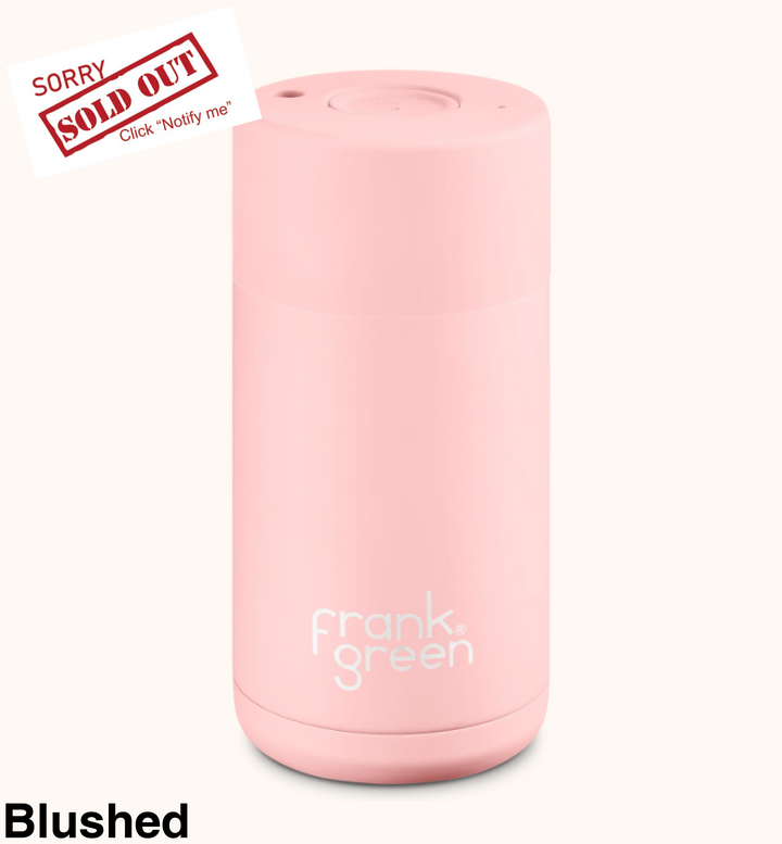 Frank Green 12Oz (355Ml) Stainless Steel Ceramic Reusable Cup Blushed