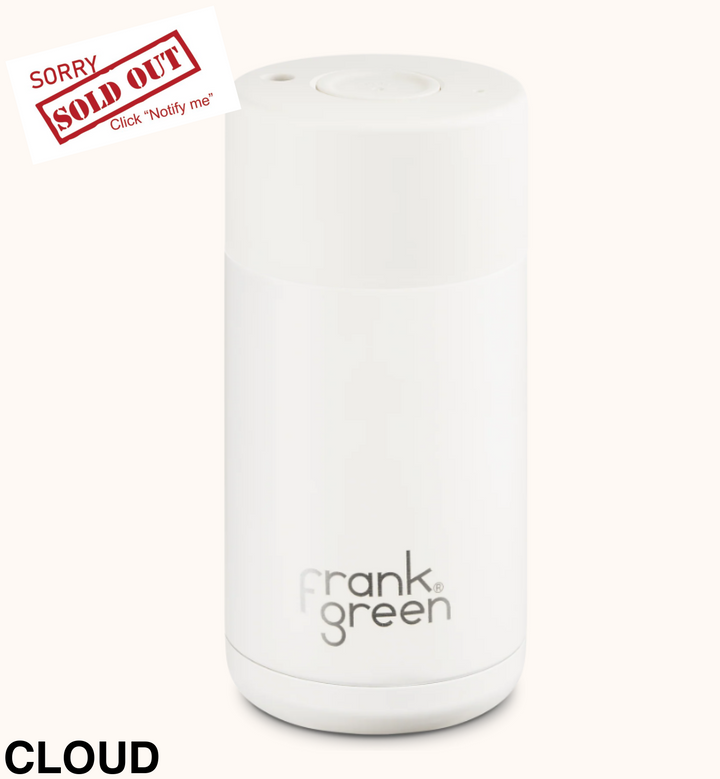 Frank Green 12Oz (355Ml) Stainless Steel Ceramic Reusable Cup Cloud