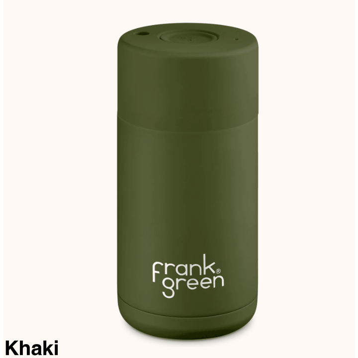 Frank Green 12Oz (355Ml) Stainless Steel Ceramic Reusable Cup Khaki