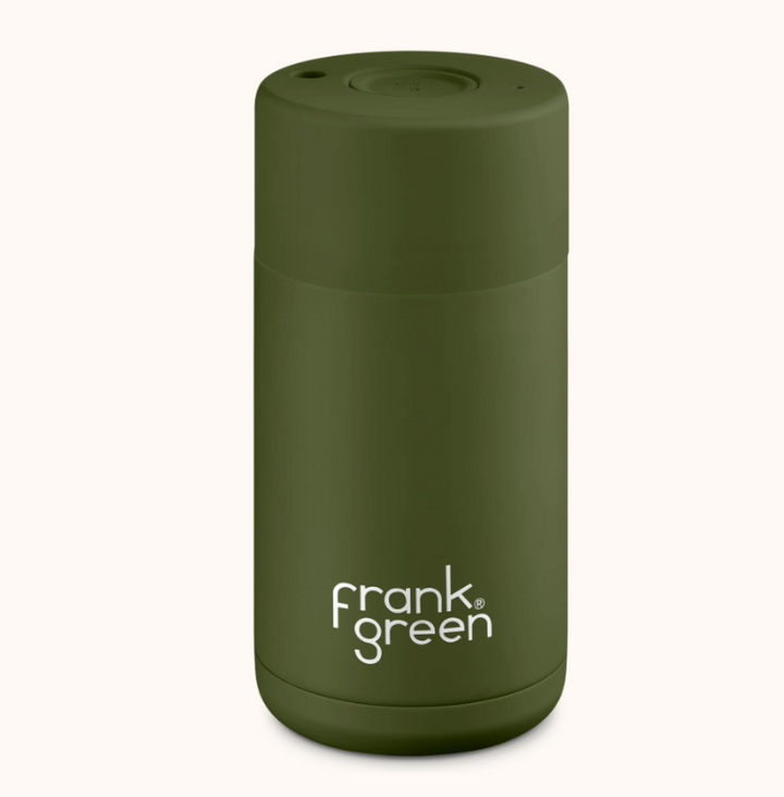 Frank Green 12Oz (355Ml) Stainless Steel Ceramic Reusable Cup Khaki