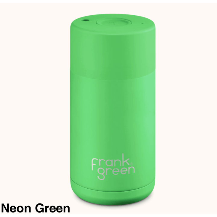 Frank Green 12Oz (355Ml) Stainless Steel Ceramic Reusable Cup Neon