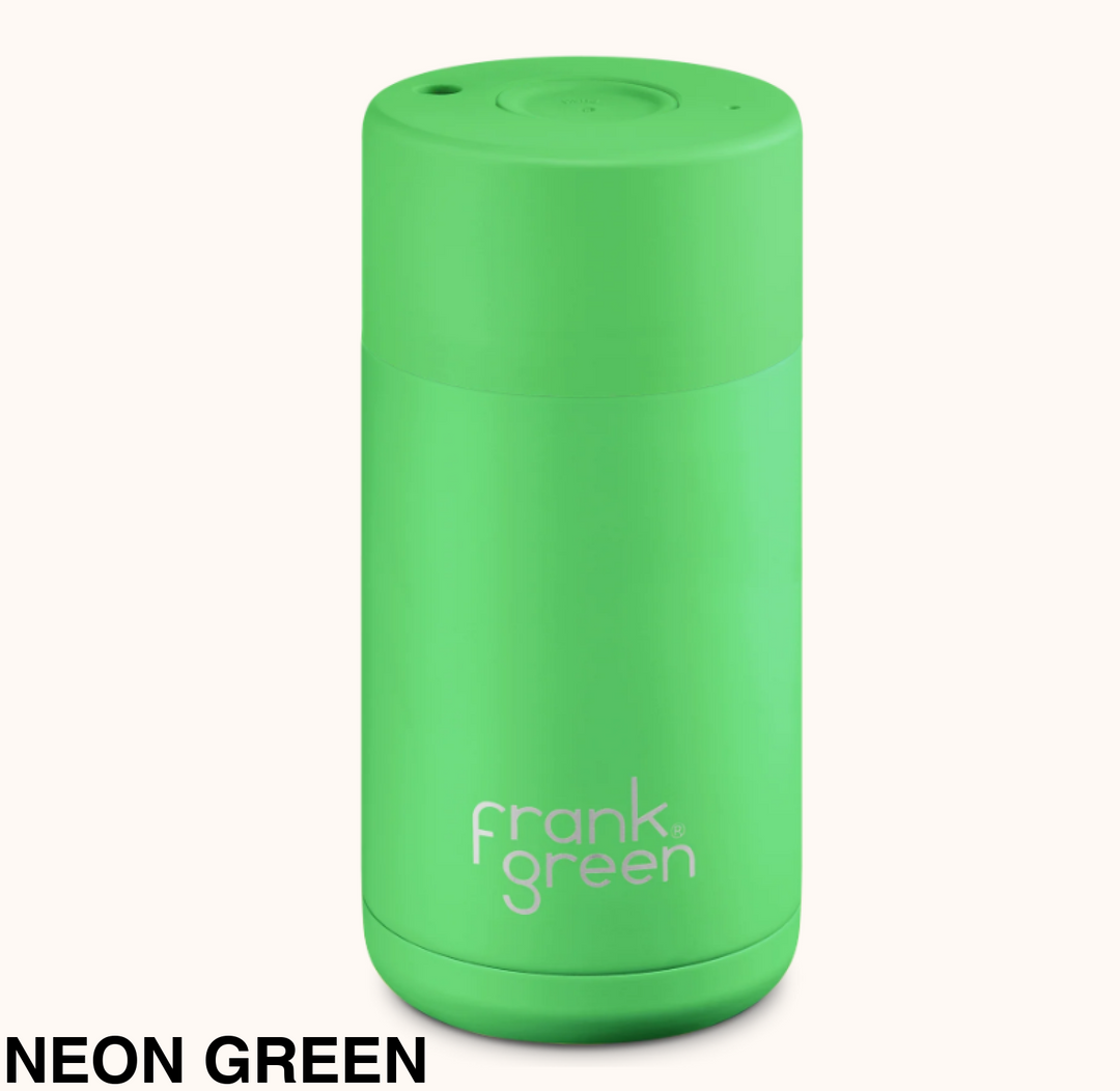 Frank Green 12Oz (355Ml) Stainless Steel Ceramic Reusable Cup Neon