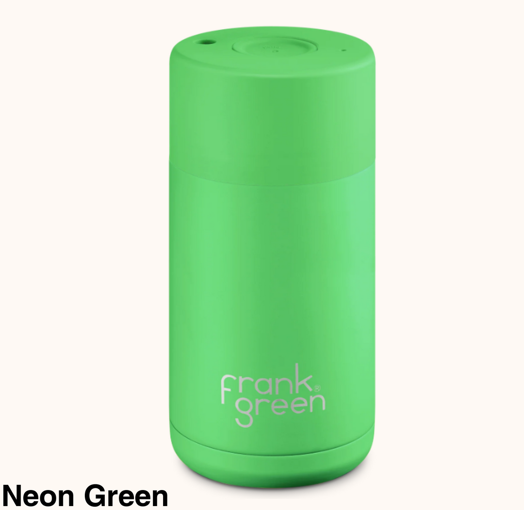 Frank Green 12Oz (355Ml) Stainless Steel Ceramic Reusable Cup Neon