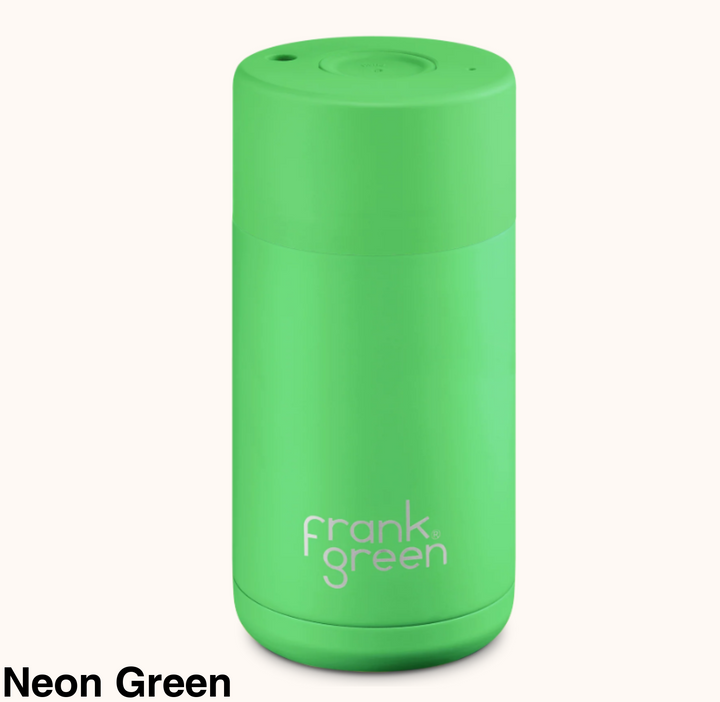 Frank Green 12Oz (355Ml) Stainless Steel Ceramic Reusable Cup Neon