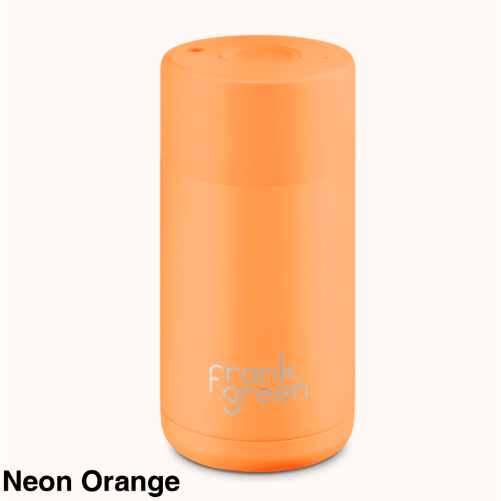 Frank Green 12Oz (355Ml) Stainless Steel Ceramic Reusable Cup Neon Orange