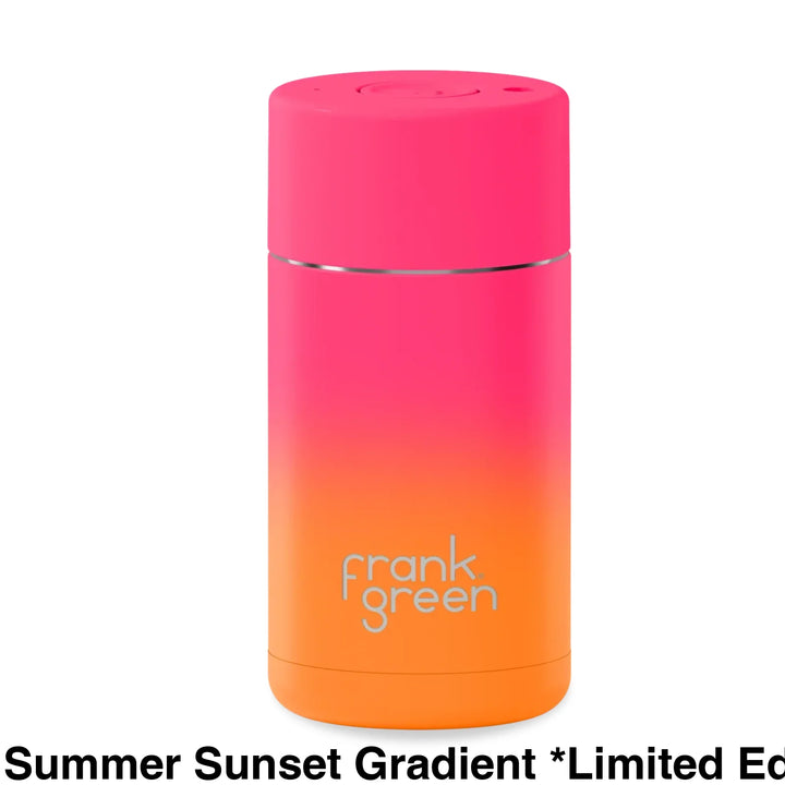 Frank Green 12Oz (355Ml) Stainless Steel Ceramic Reusable Cup Summer Sunset Gradient *Limited