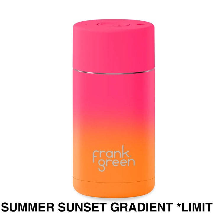 Frank Green 12Oz (355Ml) Stainless Steel Ceramic Reusable Cup Summer Sunset Gradient *Limited