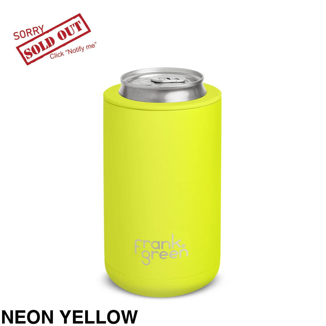 Frank Green 15Oz (425Ml) 3-In-1 Insulated Drink Holder Neon Yellow