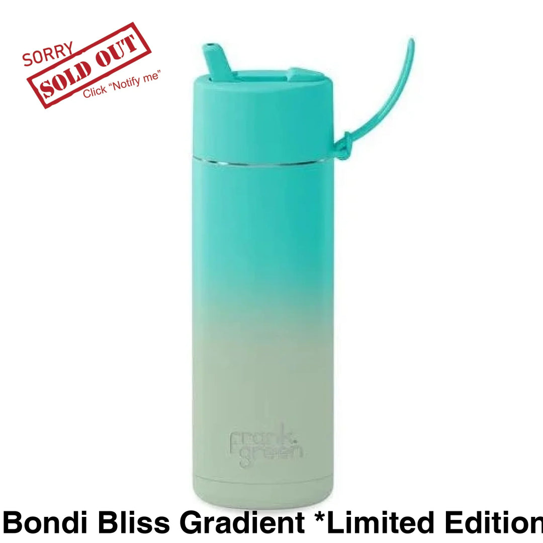 Frank Green 20Oz (595Ml) Stainless Steel Ceramic Reusable Straw Bottle Bondi Bliss Gradient