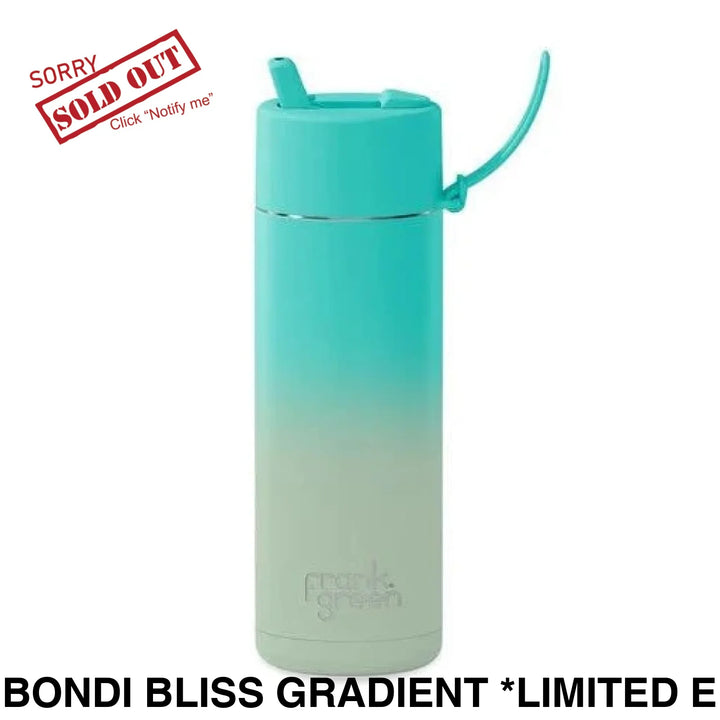 Frank Green 20Oz (595Ml) Stainless Steel Ceramic Reusable Straw Bottle Bondi Bliss Gradient