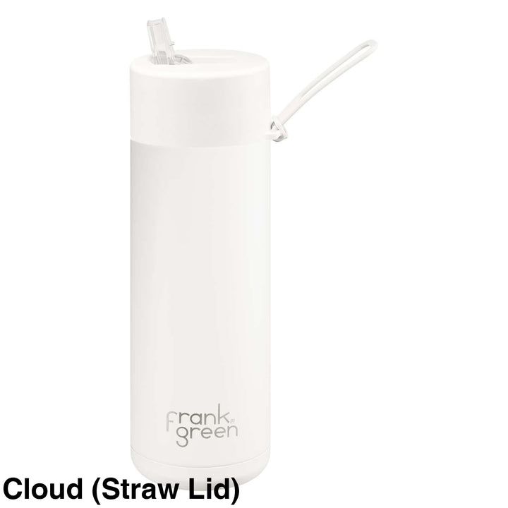Frank Green 20Oz (595Ml) Stainless Steel Ceramic Reusable Straw Bottle Cloud