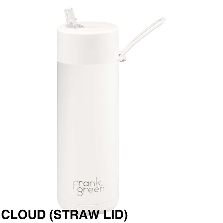Frank Green 20Oz (595Ml) Stainless Steel Ceramic Reusable Straw Bottle Cloud