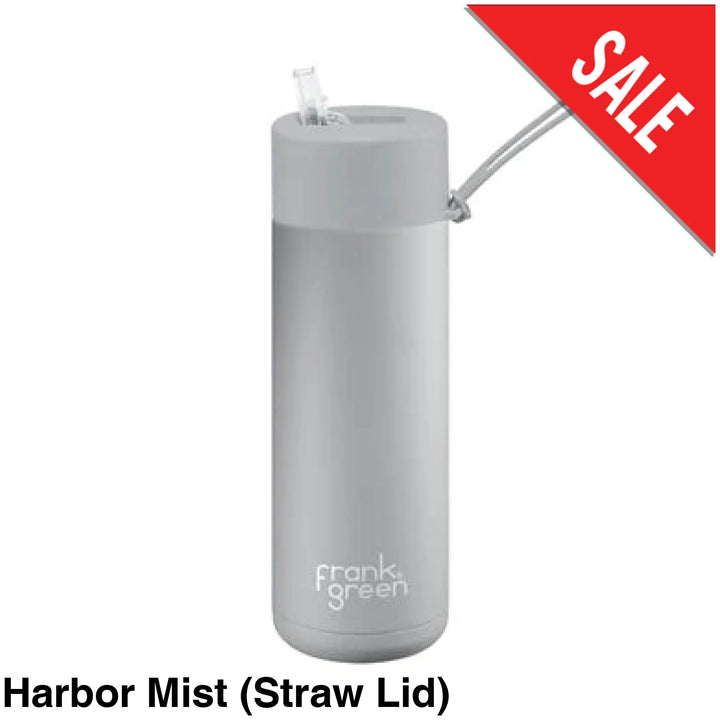 Frank Green 20Oz (595Ml) Stainless Steel Ceramic Reusable Straw Bottle Harbor Mist