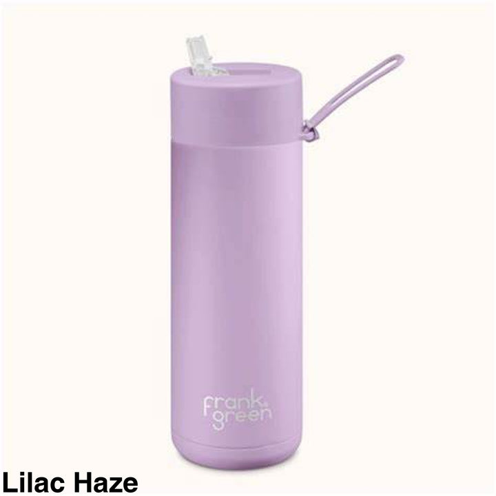 Frank Green 20Oz (595Ml) Stainless Steel Ceramic Reusable Straw Bottle Lilac Haze