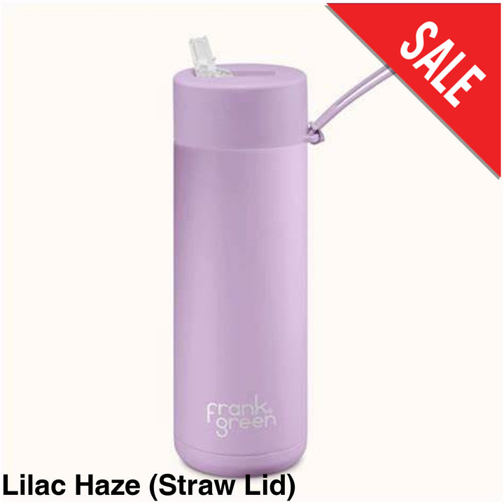 Frank Green 20Oz (595Ml) Stainless Steel Ceramic Reusable Straw Bottle Lilac Haze