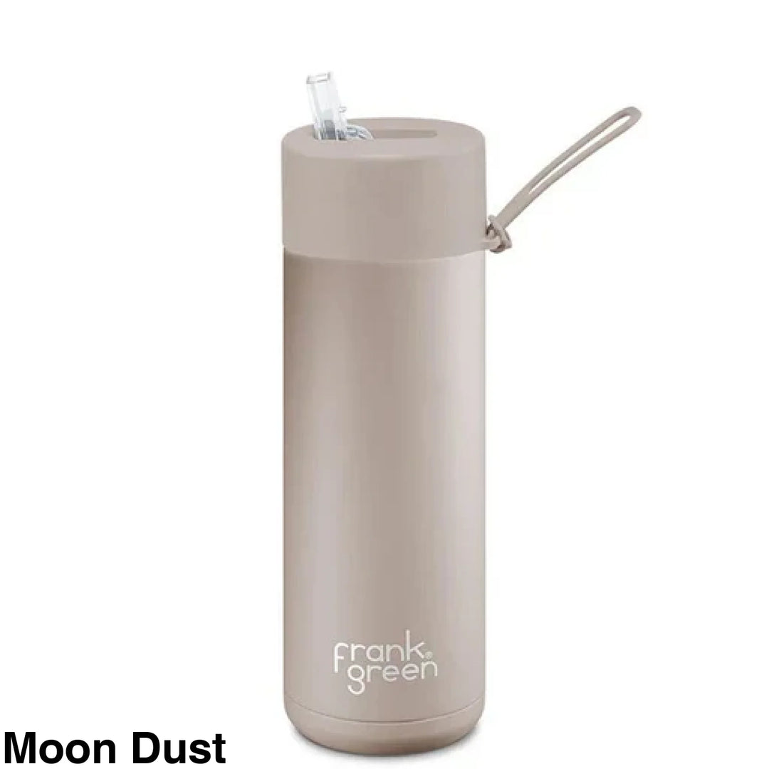 Frank Green 20Oz (595Ml) Stainless Steel Ceramic Reusable Straw Bottle Moon Dust