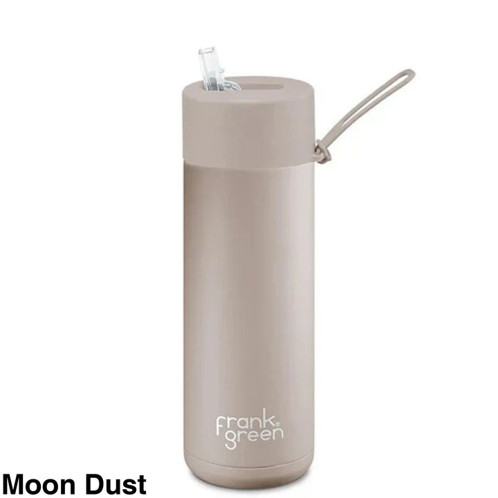 Frank Green 20Oz (595Ml) Stainless Steel Ceramic Reusable Straw Bottle Moon Dust