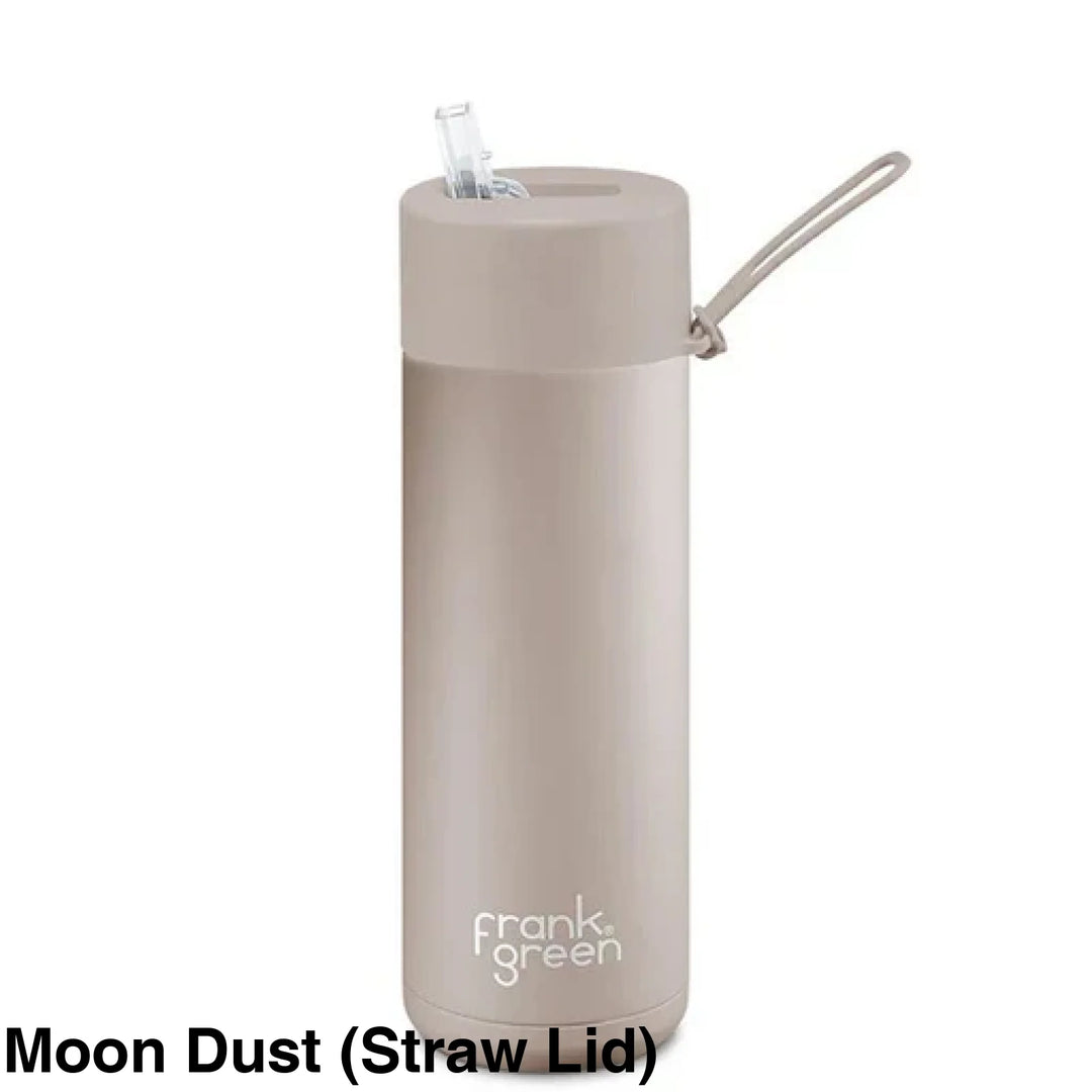 Frank Green 20Oz (595Ml) Stainless Steel Ceramic Reusable Straw Bottle Moon Dust