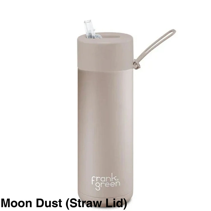 Frank Green 20Oz (595Ml) Stainless Steel Ceramic Reusable Straw Bottle Moon Dust
